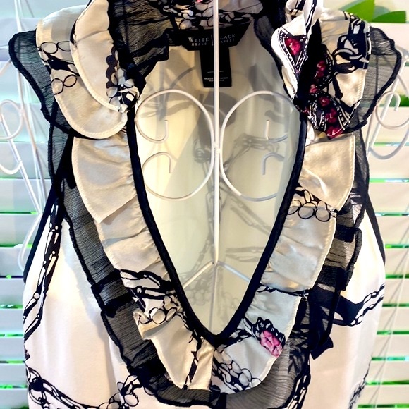WHBM silk blouse with ruffles - Picture 1 of 9